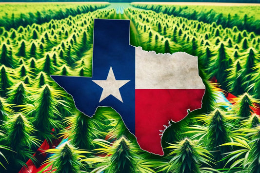 Flag og kort over Texas, USA