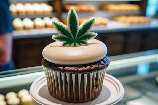 Kopkage med cannabisblad-design