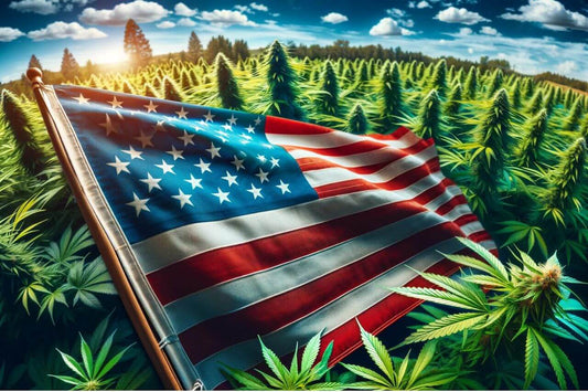 Flag midt i en cannabismark