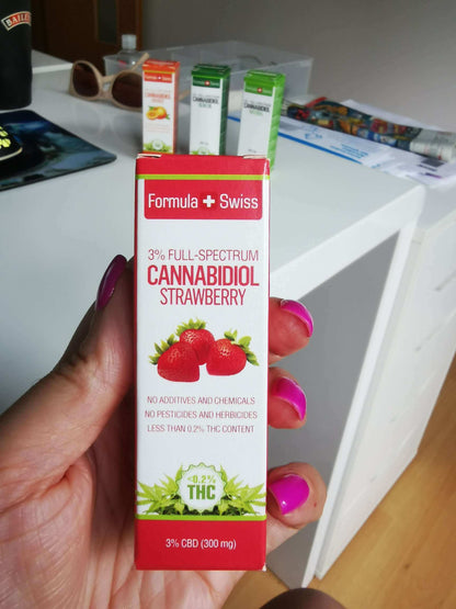 Formula Swiss økologisk CBD-olie i jordbærolie