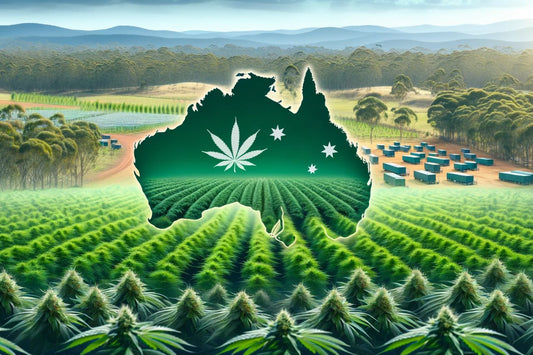 Kort over Australien i Cannabis Farm