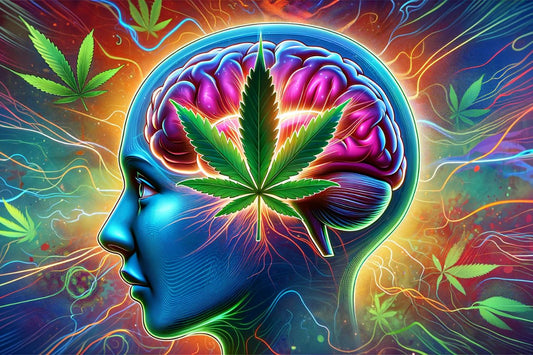Illustration af menneskeklid og cannabis