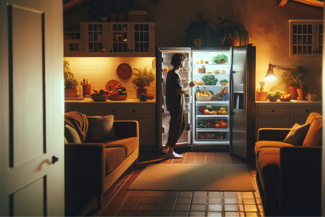 En person åbner et køleskab