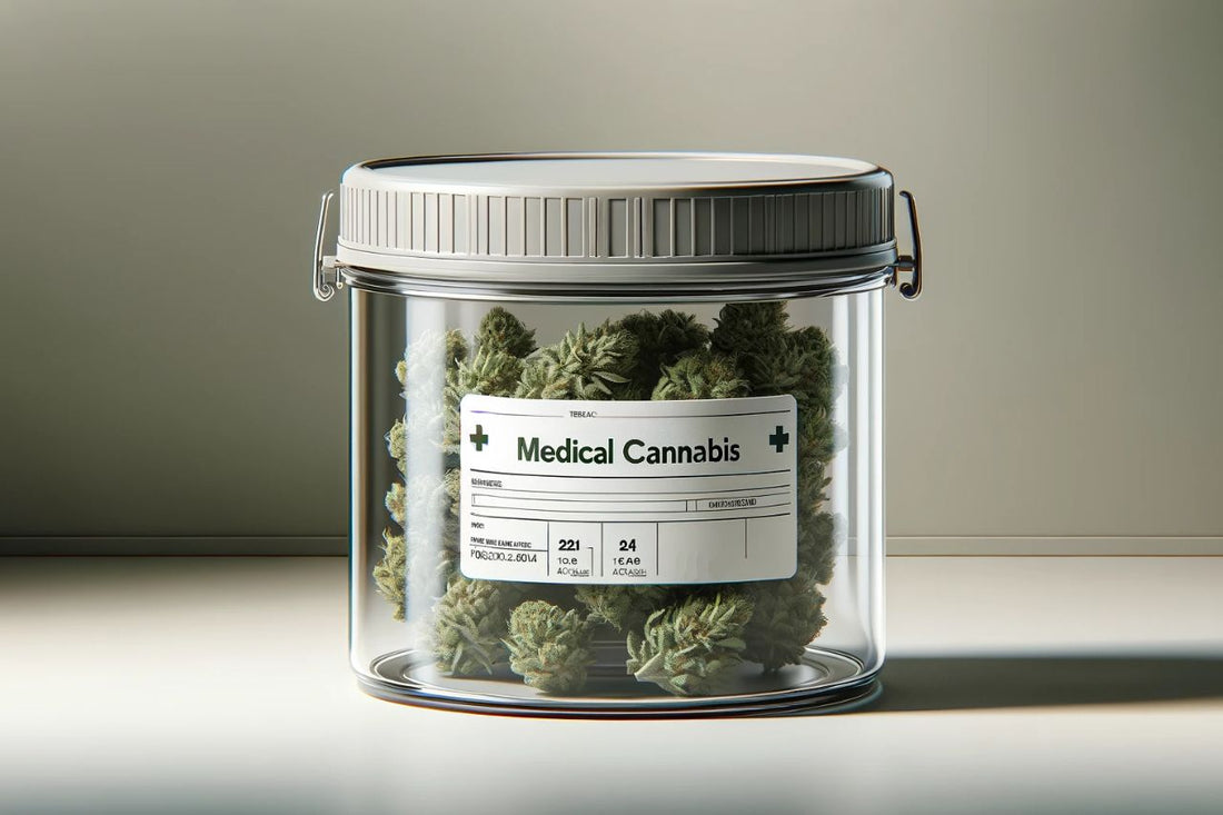 En beholder fuld af medicinsk cannabis