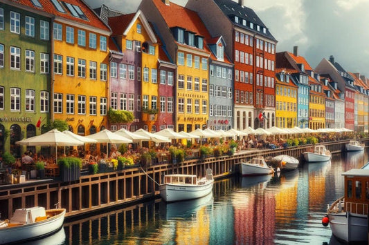 Farverig dansk bykanal