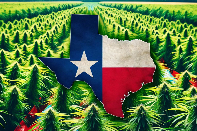 Flag og kort over Texas, USA