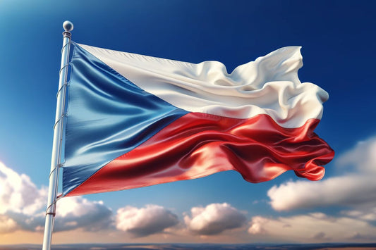 Viftende flag fra Tjekkiet