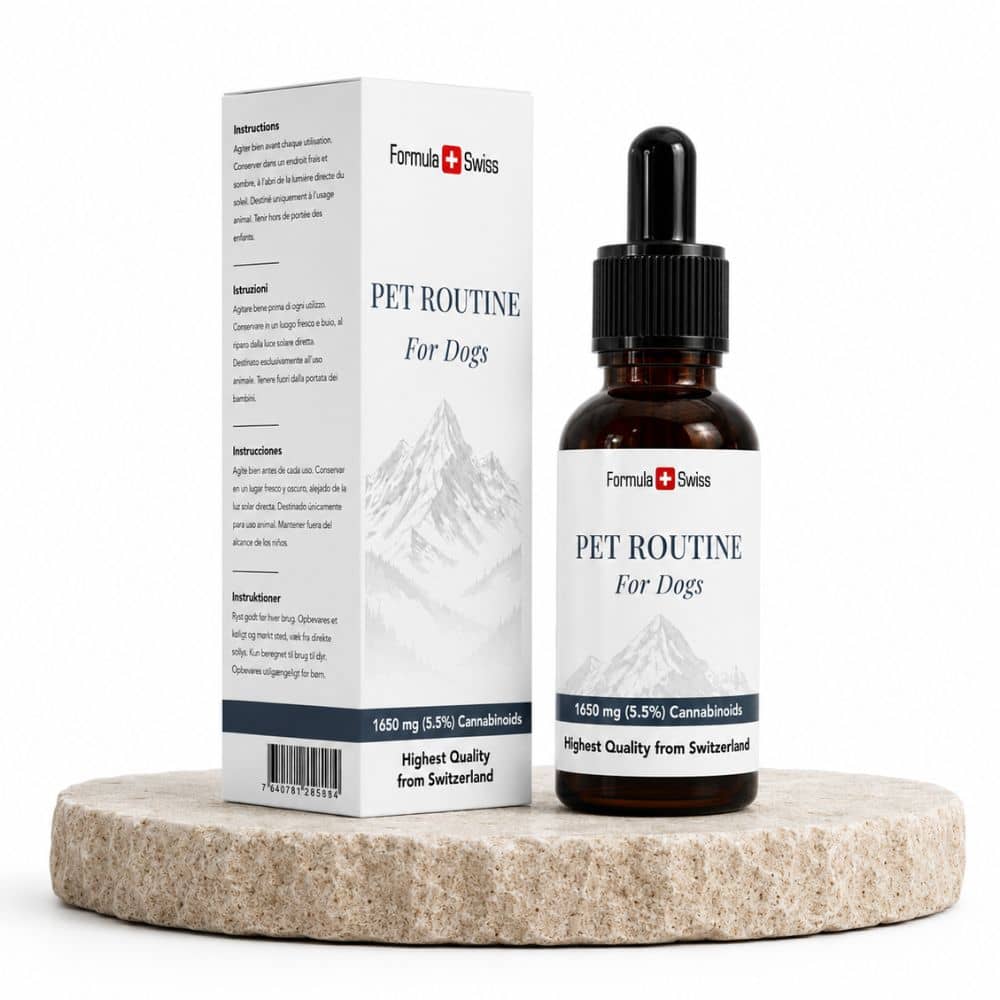Formula Swiss Pet Routine til hunde - CBD olie 5 % CBD: flaske og æske